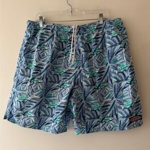 Vineyard Vines Blue White Shark Men’s Swim Trunks Shorts